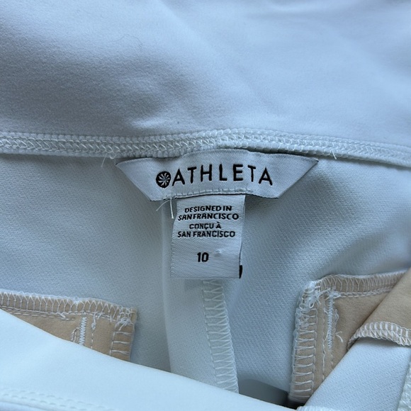 Athleta Endless Pant Bright White High Rise Recycled Wrinkle Resistant Sz 10 NEW - Picture 8 of 14